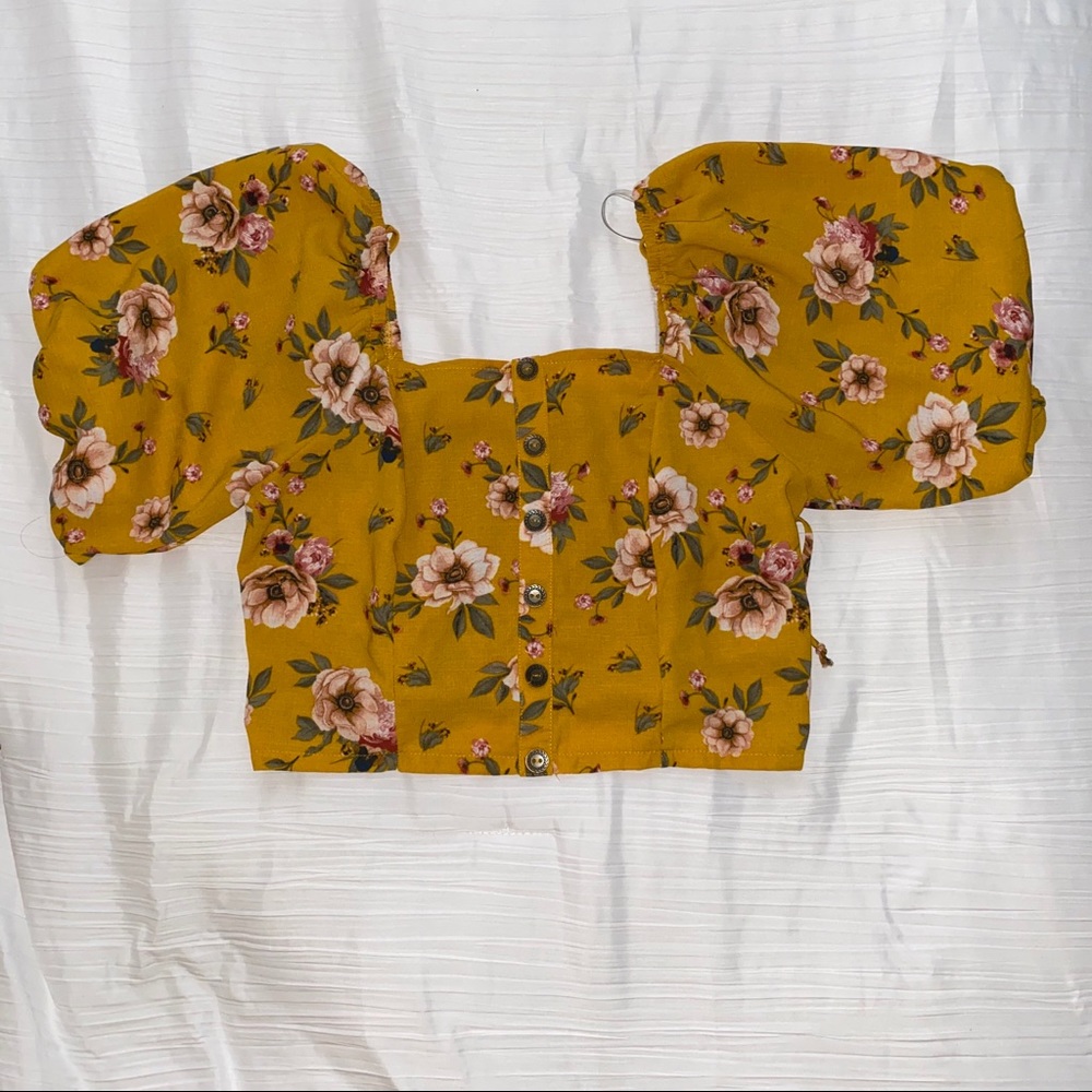 Yellow floral top